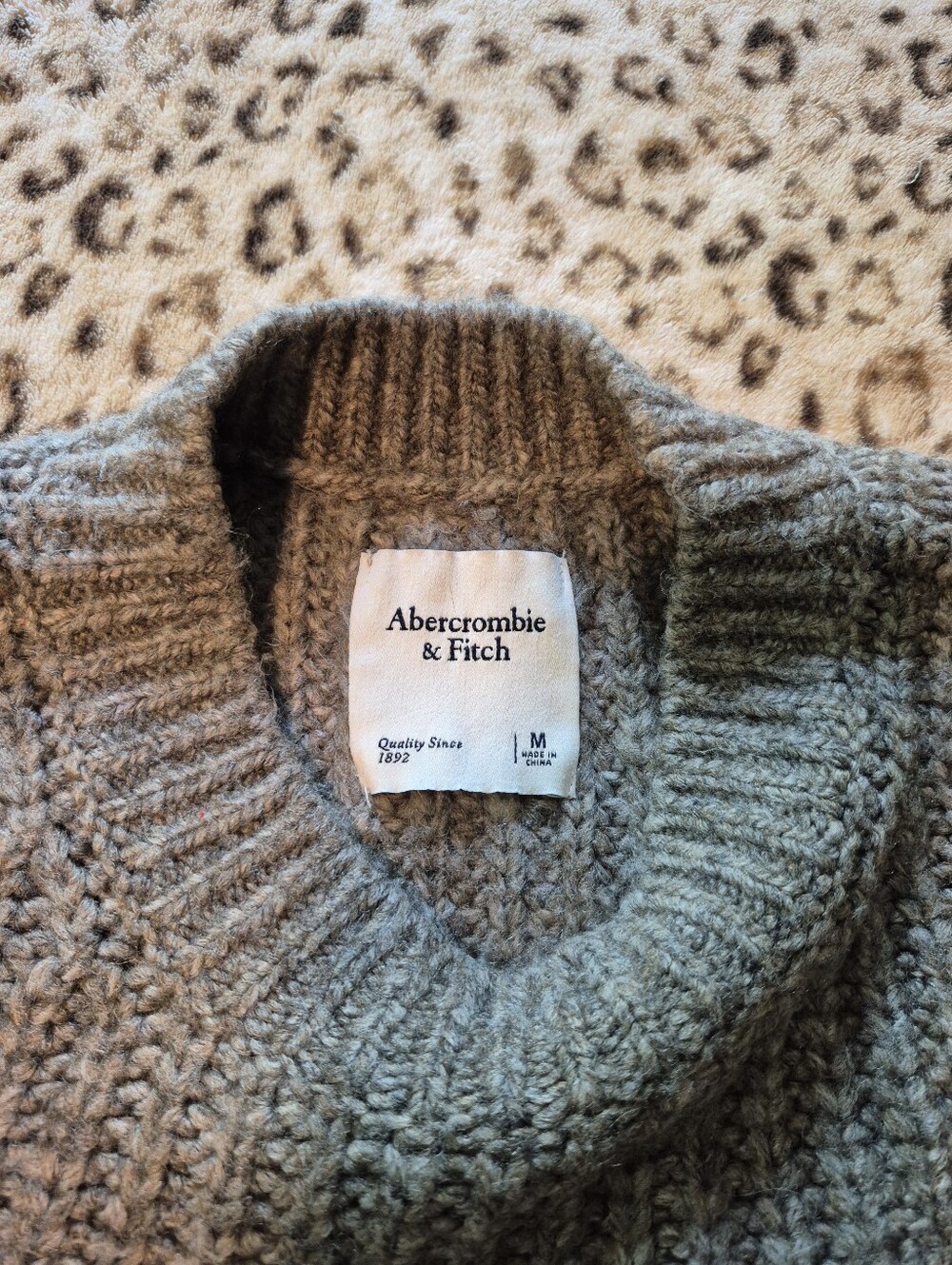 A&F Gray Knit Sweater - Picture 3 of 6